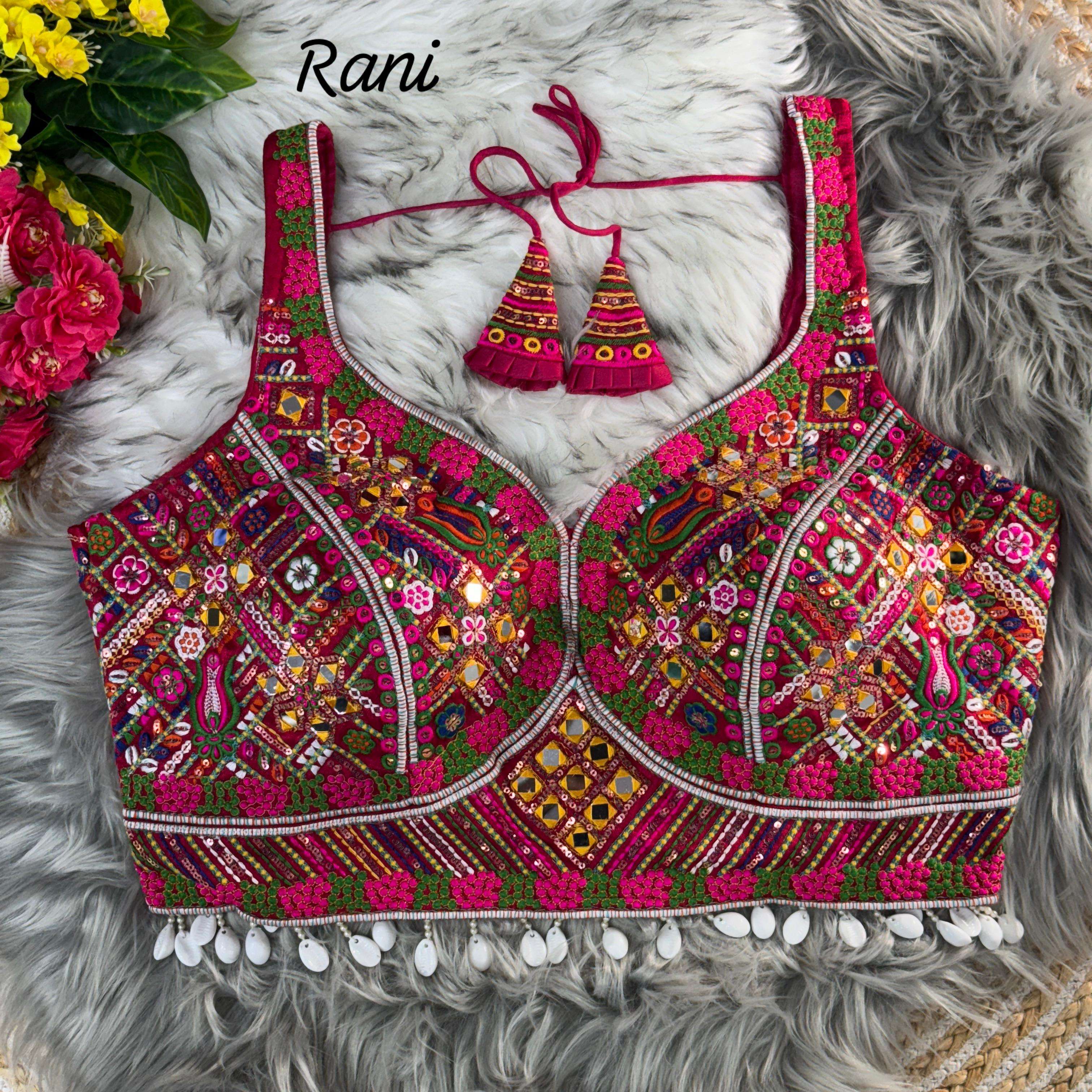 Fancy Bollywood Design With Kaudi Lace & Handmirror Work BLOUSE 